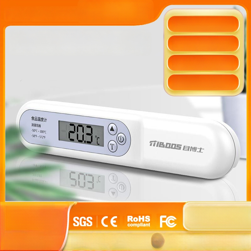 Maisto termometras su jutikline sondą – Daugiafunkcis vandeniui, aliejui ir pienui, virtuvėje, orkaitėje ir vonioje, atsparus aukštoms temperatūroms, Dr. Ahead