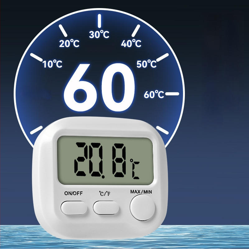 Akvariumo termometras su dideliu ekranu ir kabliu