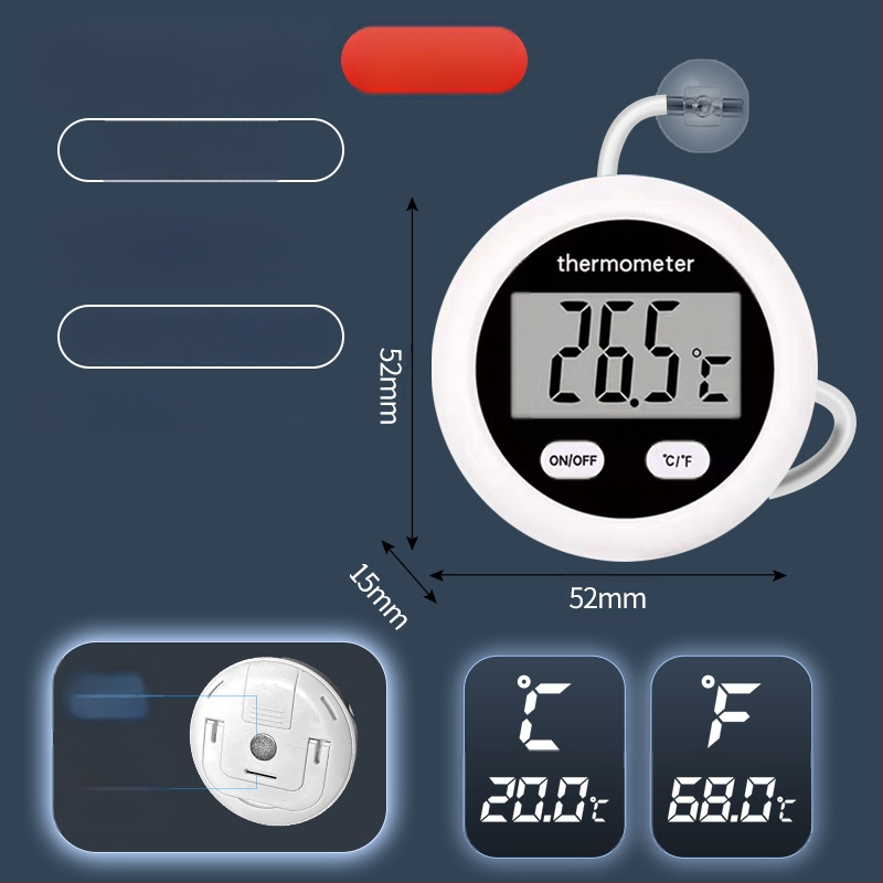 Akvariumo termometras su dideliu ekranu ir kabliu