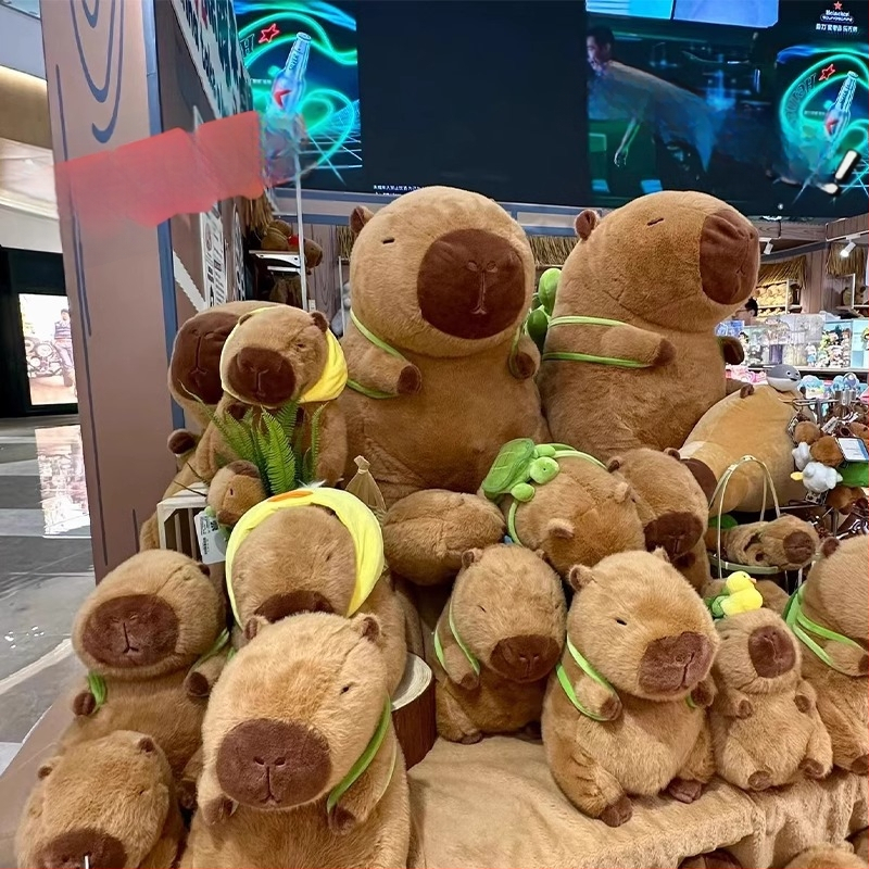 Capybara pliušinė lėlė – ypač minkštas trumpas pliušas, PP medvilnės įdėklas, nuo 14 metų