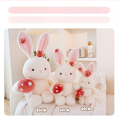 Pliušinis triušio žaislas - trumpas pliušas, PP medvilnės įdėklas, nuo 14 metų