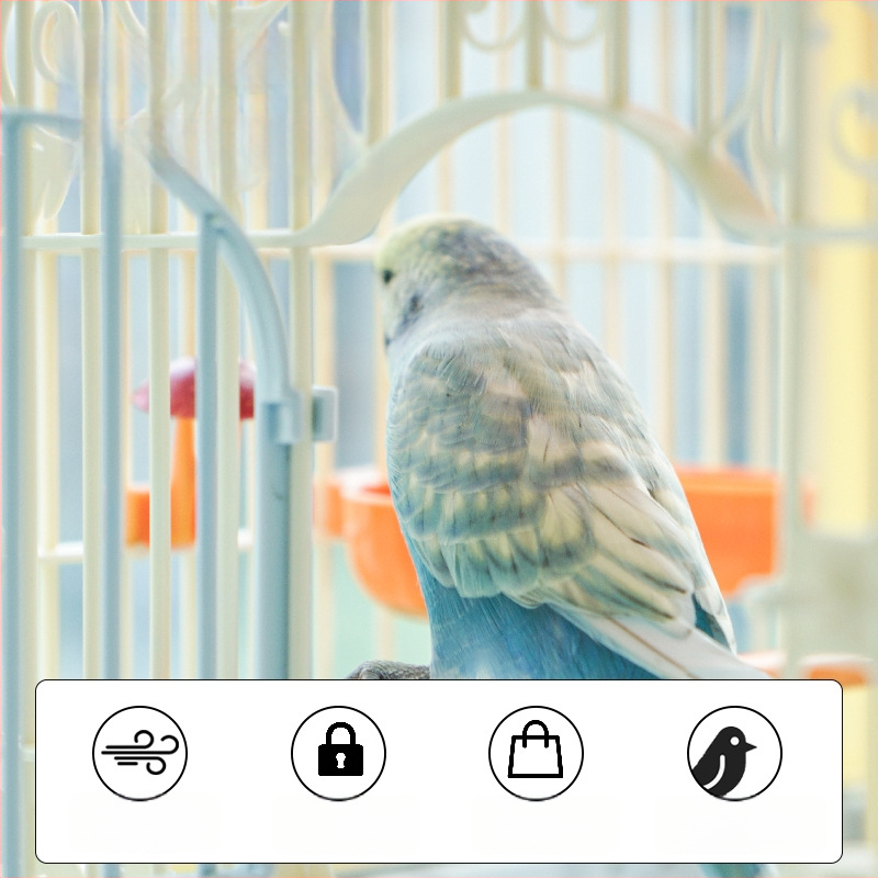 Paukščių narvas – Papūgos vila, kvėpuojantis, nešiojamas, panoraminis vaizdas, plastikas