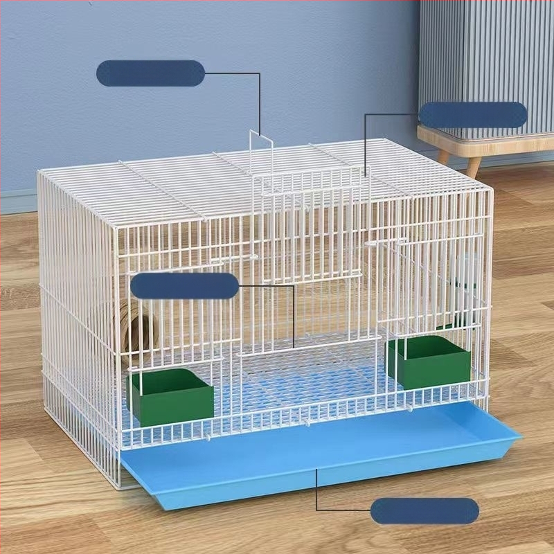 Putnu audzēšanas būris ar dzelzs stieples konstrukciju, piemērots cāļiem un pīlēm