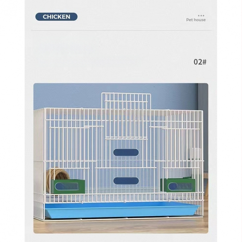 Putnu audzēšanas būris ar dzelzs stieples konstrukciju, piemērots cāļiem un pīlēm