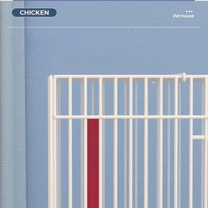 Putnu audzēšanas būris ar dzelzs stieples konstrukciju, piemērots cāļiem un pīlēm