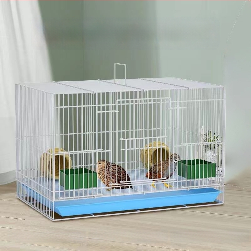 Putnu audzēšanas būris ar dzelzs stieples konstrukciju, piemērots cāļiem un pīlēm