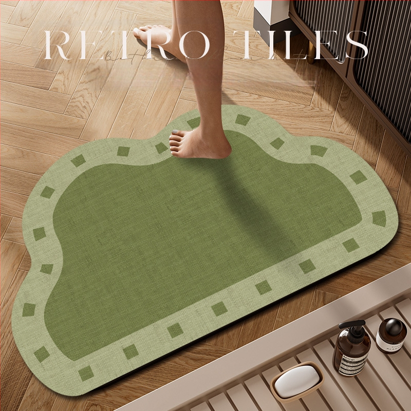 Prancūziško stiliaus PVC vonios kambario durų kilimėlis – sugeria drėgmę, greitai džiūsta, neslidus, plaunamas