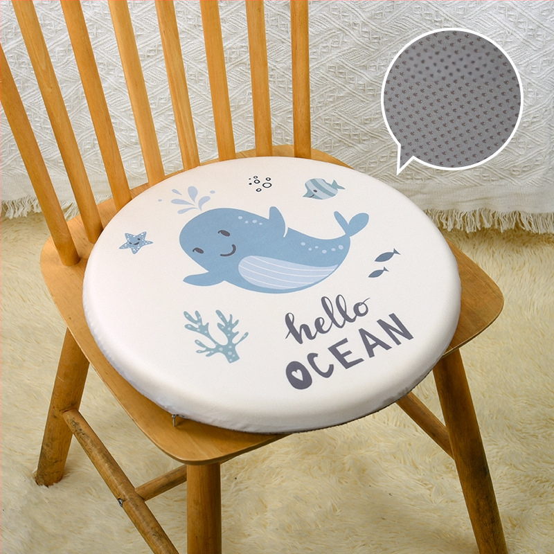 Jaapani stiilis ümmargune tooli padi mäluvahtiga, puuvillane kate, sobib kontorisse ja klassi jaoks