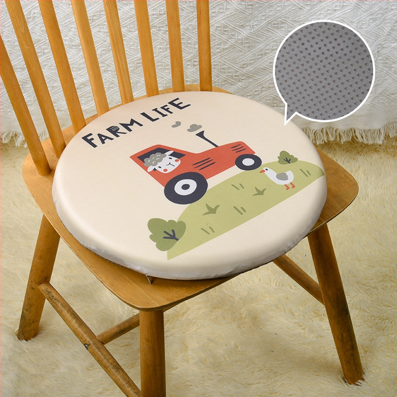 Jaapani stiilis ümmargune tooli padi mäluvahtiga, puuvillane kate, sobib kontorisse ja klassi jaoks