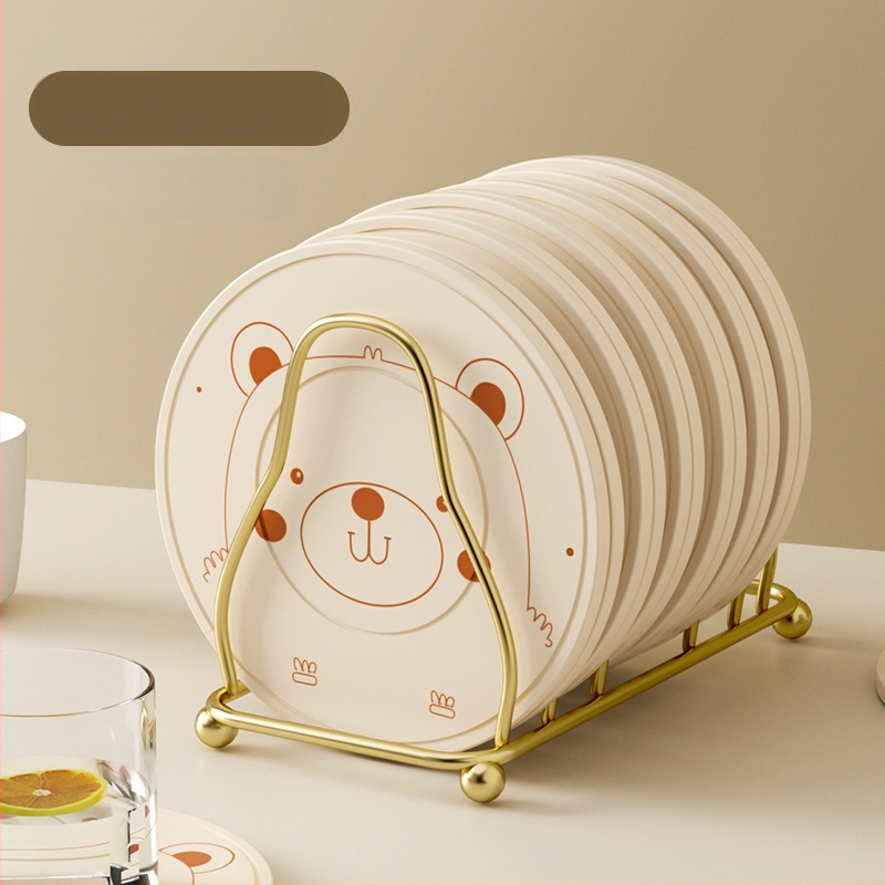 Silikoninis šilumos izoliacinis kilimėlis stalui – apskritos formos, modernus minimalistinis stilius, premium kokybė