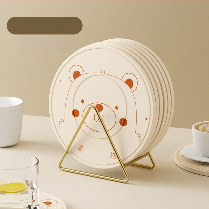 Silikoninis šilumos izoliacinis kilimėlis stalui – apskritos formos, modernus minimalistinis stilius, premium kokybė