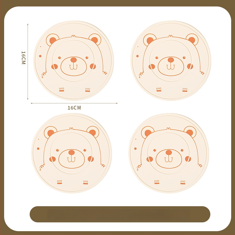 Silikoninis šilumos izoliacinis kilimėlis stalui – apskritos formos, modernus minimalistinis stilius, premium kokybė