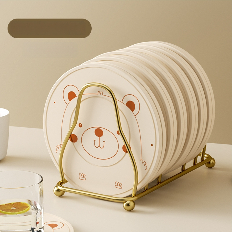 Silikoninis šilumos izoliacinis kilimėlis stalui – apskritos formos, modernus minimalistinis stilius, premium kokybė