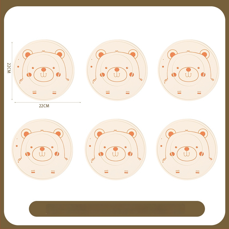 Silikoninis šilumos izoliacinis kilimėlis stalui – apskritos formos, modernus minimalistinis stilius, premium kokybė