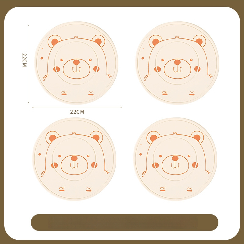 Silikoninis šilumos izoliacinis kilimėlis stalui – apskritos formos, modernus minimalistinis stilius, premium kokybė