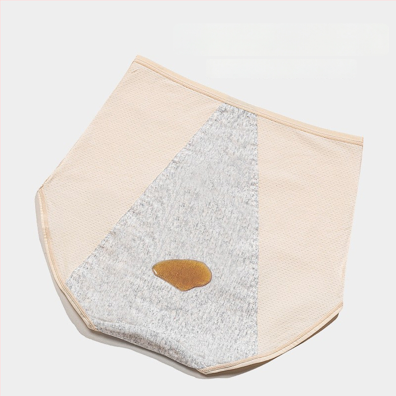 Menstruacijų apatinių kelnaitės su aukštu juosmeniu, antibakterinė intymi zona, priekyje ir gale apsauga, pagrindinis audinys 92,6% medvilnė, intymi zona 100% medvilnė