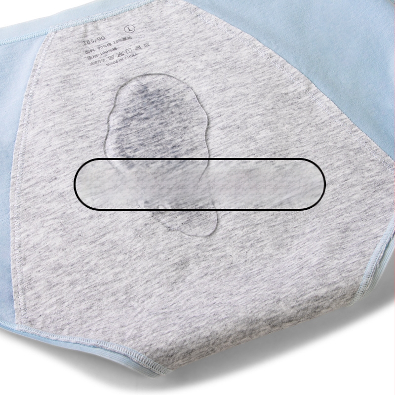 Moteriški 100% medvilniniai apatinių kelnaitės su išplėstu tarpeliu, 60 vnt., antibakterinės 7A, apsauga nuo nutekėjimo menstruacijų metu