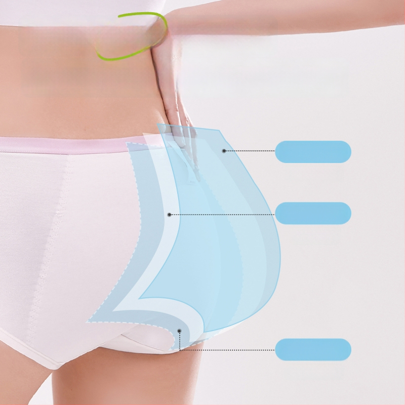 Modalinės menstruacinės kelnaitės paaugliams, vidurio liemens, intarpas 72% regeneruotos celulozės pluošto, fiziologinė funkcija, karikatūros raštas