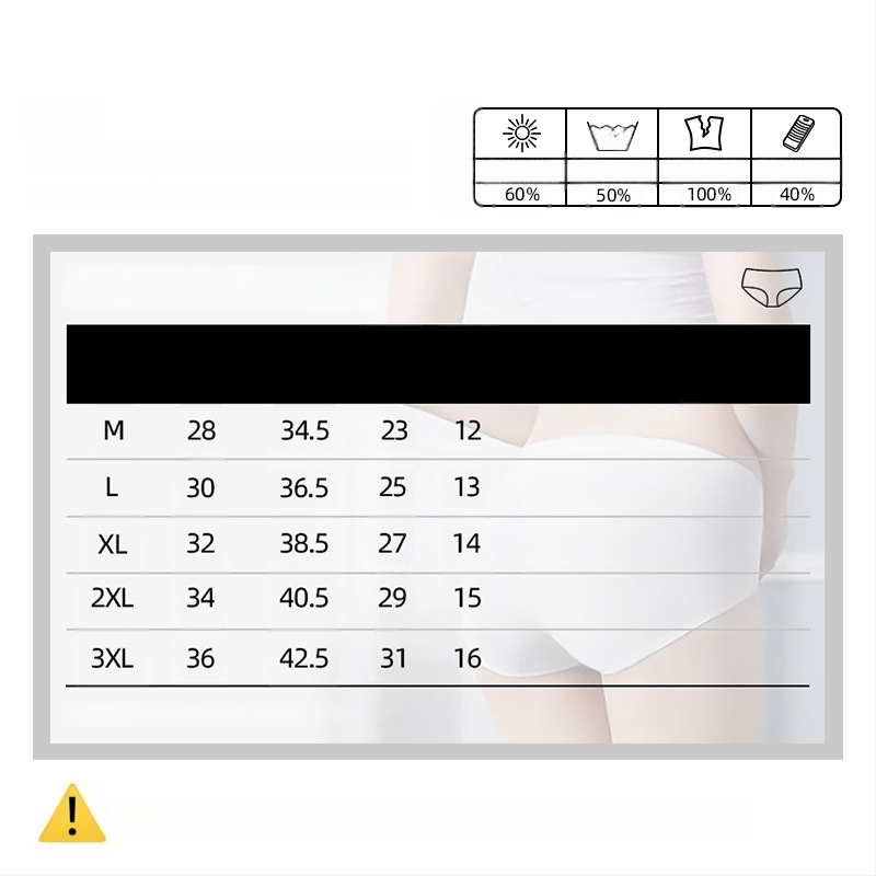 Moteriškos menstruacijų apatiniai su vidutine/aukšta juosmeniu, priekyje ir gale apsauga nuo nutekėjimo, pagrindinis audinys nailonas, tarpkojo pamušalas iš medvilnės