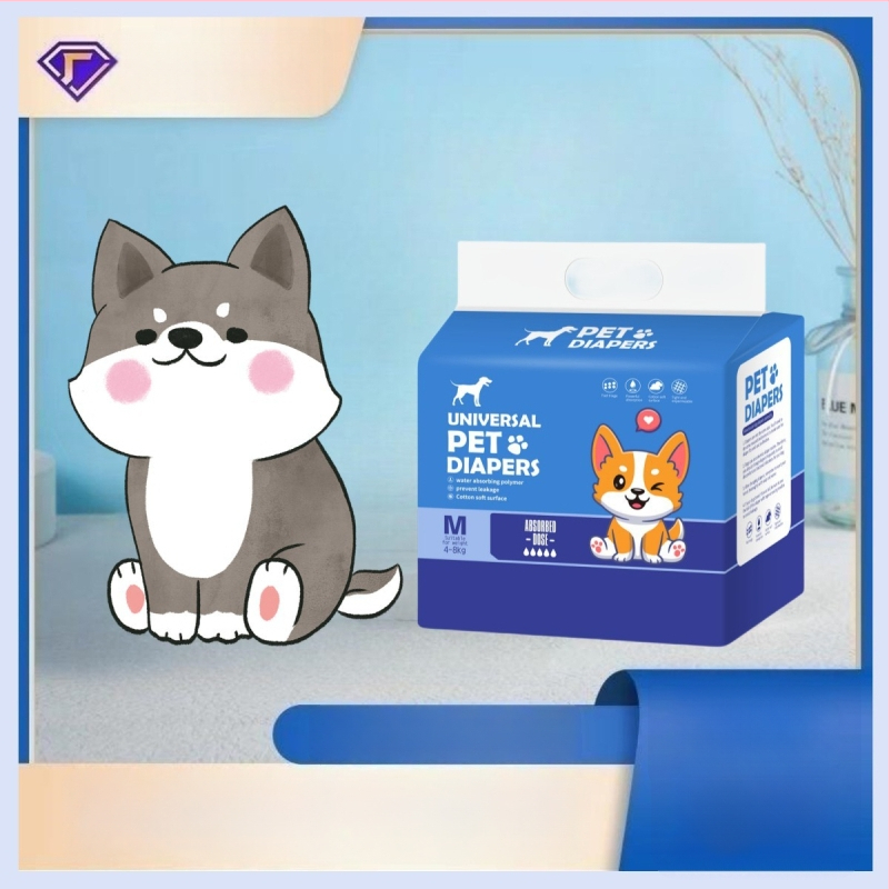 Linpeng šunų menstruacinės kelnaitės – šunims skirtos įklotai iš gryno nepluošto audinio, universalus dydis, 60 vienetų.