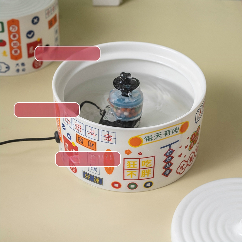 Keraminis katės vandens dozatorius su automatine girdymo sistema