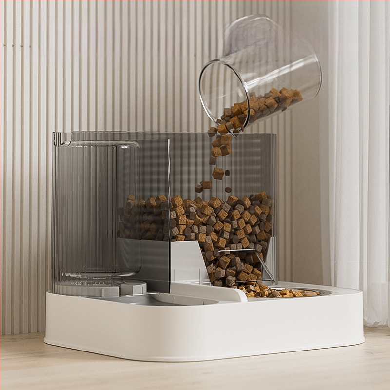 Automatinis katės šėrimo ir geriamasis dozatorių rinkinys su katės dubeniu - komplektas