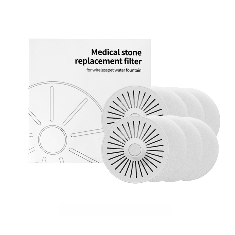 Maifan akmens filtrų elementas gyvūnėliams geriamam vandeniui, mineralinis valymas, modelis YPD-C006, svoris 0,22 kg, 1 metų garantija, komplekte yra 2 filtrų elementai ir 8 filtravimo medvilnės lapai