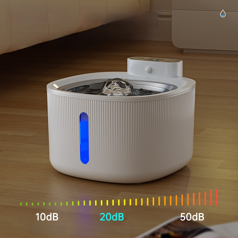 Kačių vandens fontanas su automatiniu jutikliu, atsiejamas, trys režimai, vandens trūkumo įspėjimas