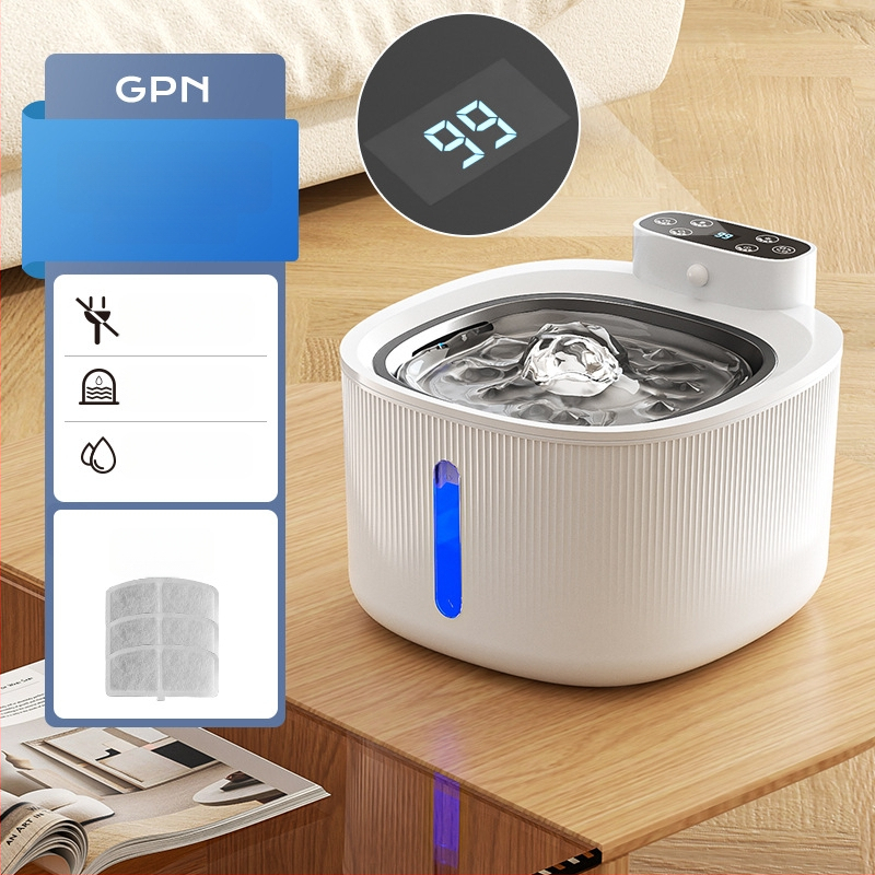 Kačių vandens fontanas su automatiniu jutikliu, atsiejamas, trys režimai, vandens trūkumo įspėjimas