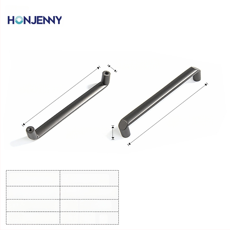 Spintelės durų rankena, šiuolaikinis minimalistinis stilius, lankas formos, cinko lydinys, paviršinis montavimas, drabužių spintai