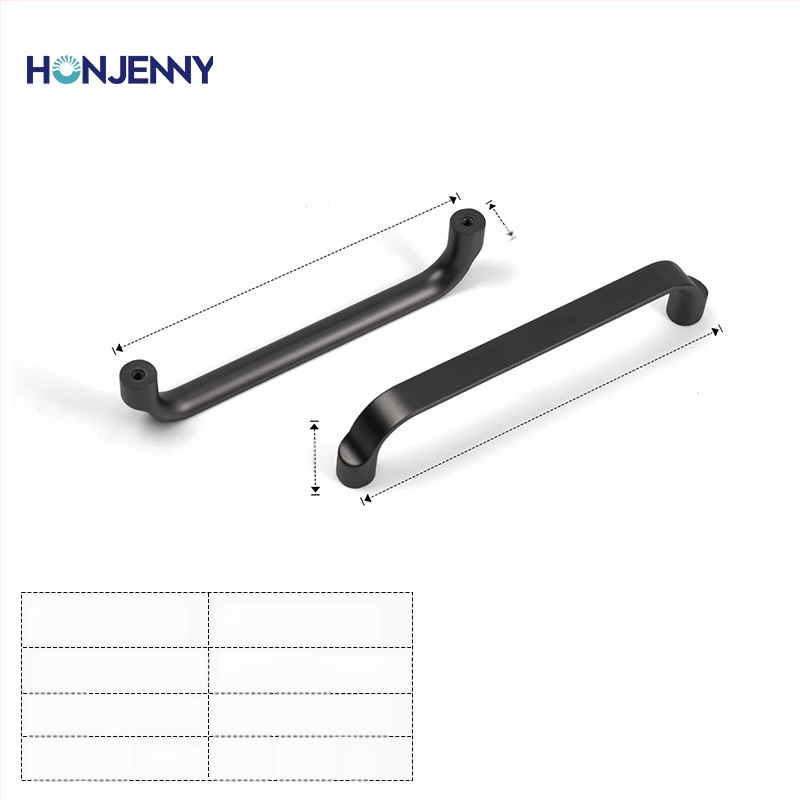 Spintelės durų rankena, šiuolaikinis minimalistinis stilius, lankas formos, cinko lydinys, paviršinis montavimas, drabužių spintai