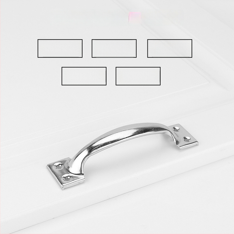 Arkinės formos nerūdijančio plieno durų rankena, modelis PH-0003, prekinis ženklas Flat Ring, modernus minimalistinis stilius.