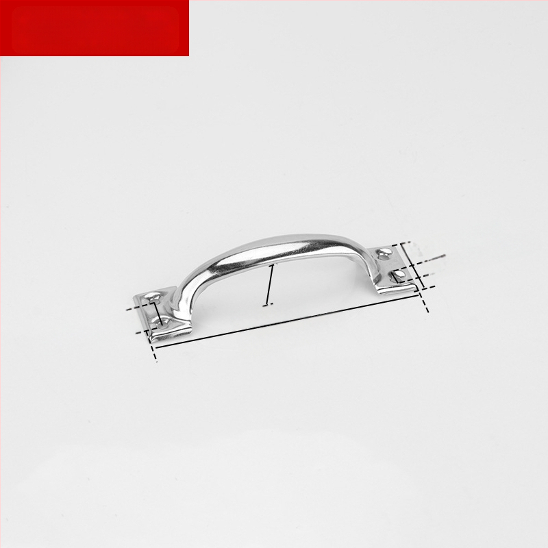 Arkinės formos nerūdijančio plieno durų rankena, modelis PH-0003, prekinis ženklas Flat Ring, modernus minimalistinis stilius.