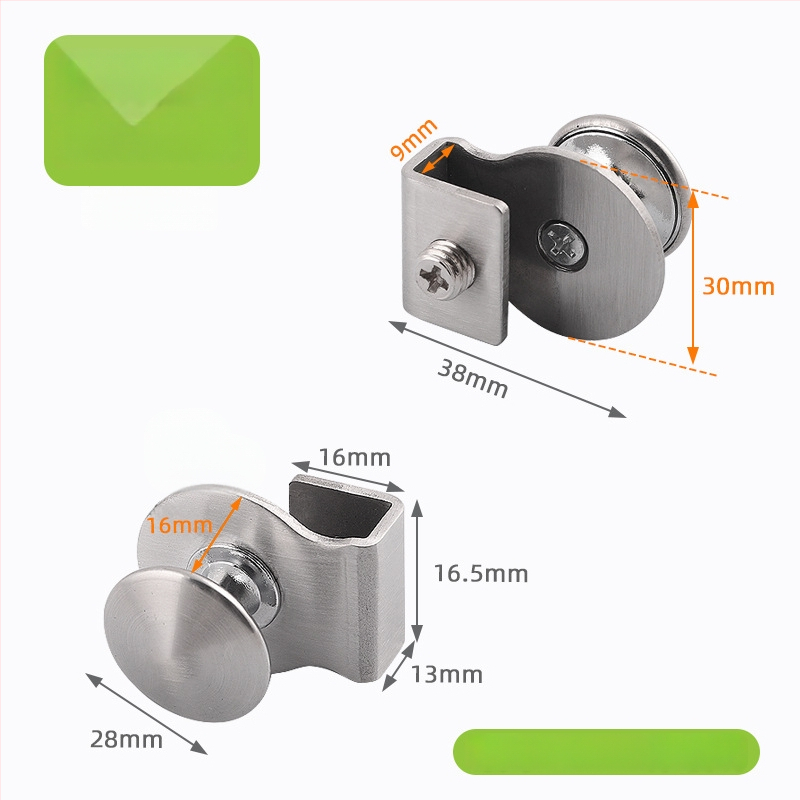 Stiklo spintos durų rankenėlė, nerūdijantis plienas, juodas šlifuotas paviršius, šiuolaikinis minimalistinis stilius
