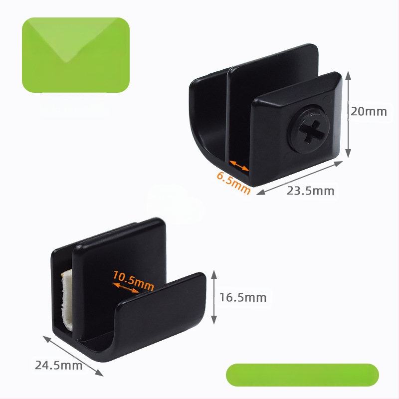 Stiklo spintos durų rankenėlė, nerūdijantis plienas, juodas šlifuotas paviršius, šiuolaikinis minimalistinis stilius