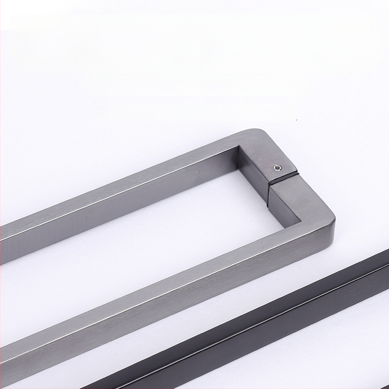 Dušo kambario rankenėlė stiklo durims, nerūdijantis plienas, 1020 minimalistinis modelis, kvadratinis vamzdelis, šiuolaikiškas stilius