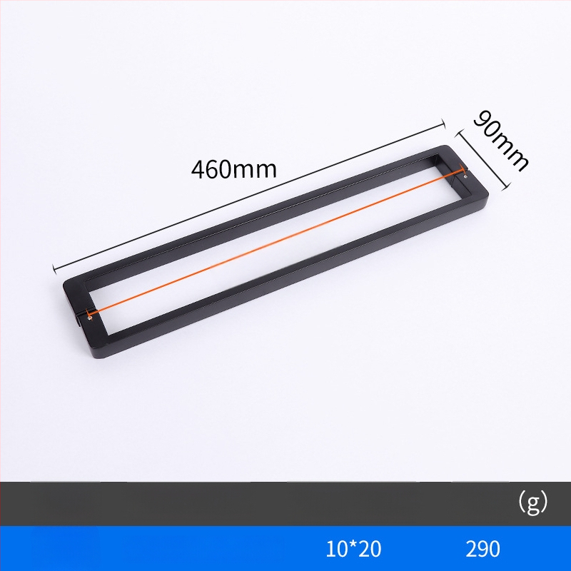 Dušo kambario rankenėlė stiklo durims, nerūdijantis plienas, 1020 minimalistinis modelis, kvadratinis vamzdelis, šiuolaikiškas stilius