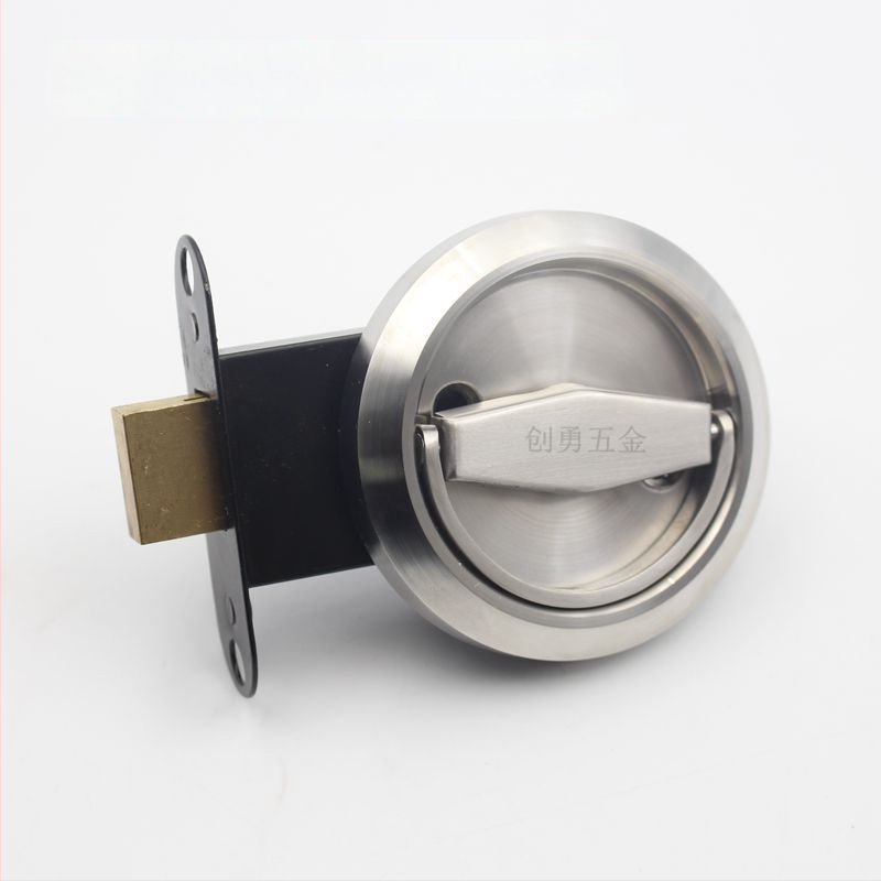 Nerūdijančio plieno nematoma durų rankena – apvali traukimo kilpa, modelis JCF-062, šiuolaikinis minimalistinis stilius