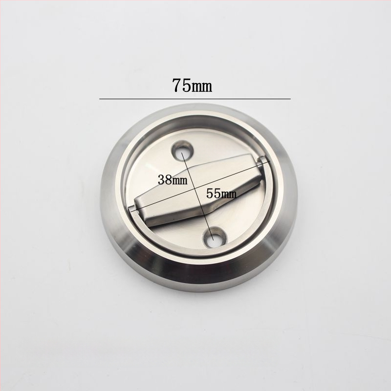 Nerūdijančio plieno nematoma durų rankena – apvali traukimo kilpa, modelis JCF-062, šiuolaikinis minimalistinis stilius