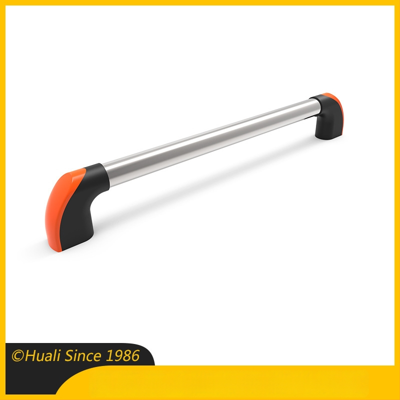 Apvalios formos spintelės rankena iš aliuminio lydinio – sferinės arkos dizainas, poliruotas ir galvanizuotas paviršius, šiuolaikinis minimalistinis stilius, pritaikymas įmanomas