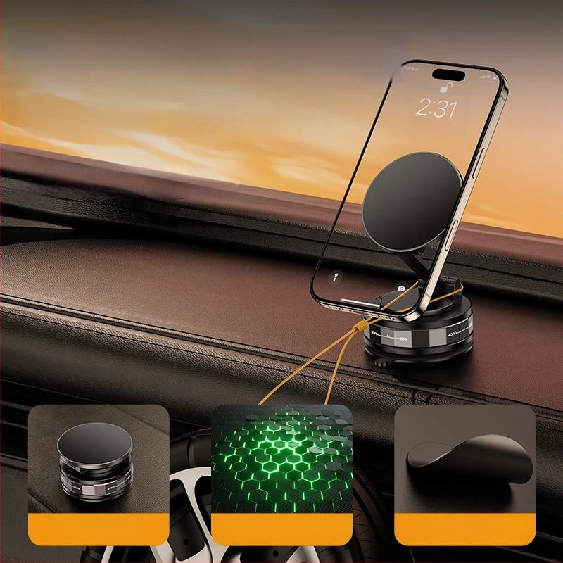 Auto mobiiltelefoni hoidja koos vaakumkinnitusega ja juhtmevaba laadimisega – 20W, sobib esiklaasile