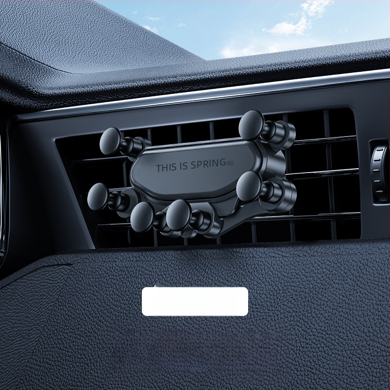 Gravitacijos automobilio telefono laikiklis - aliuminio laikiklis ventiliacijos angai, pritaikomas