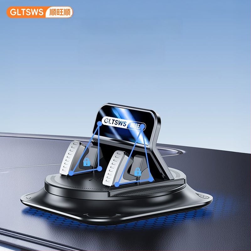 Automobilinis telefono laikiklis - ABS medžiaga, siurbimo laikiklis prie prietaisų skydelio, modelis Z01, prekės ženklas Smooth and prosperous, be maitinimo