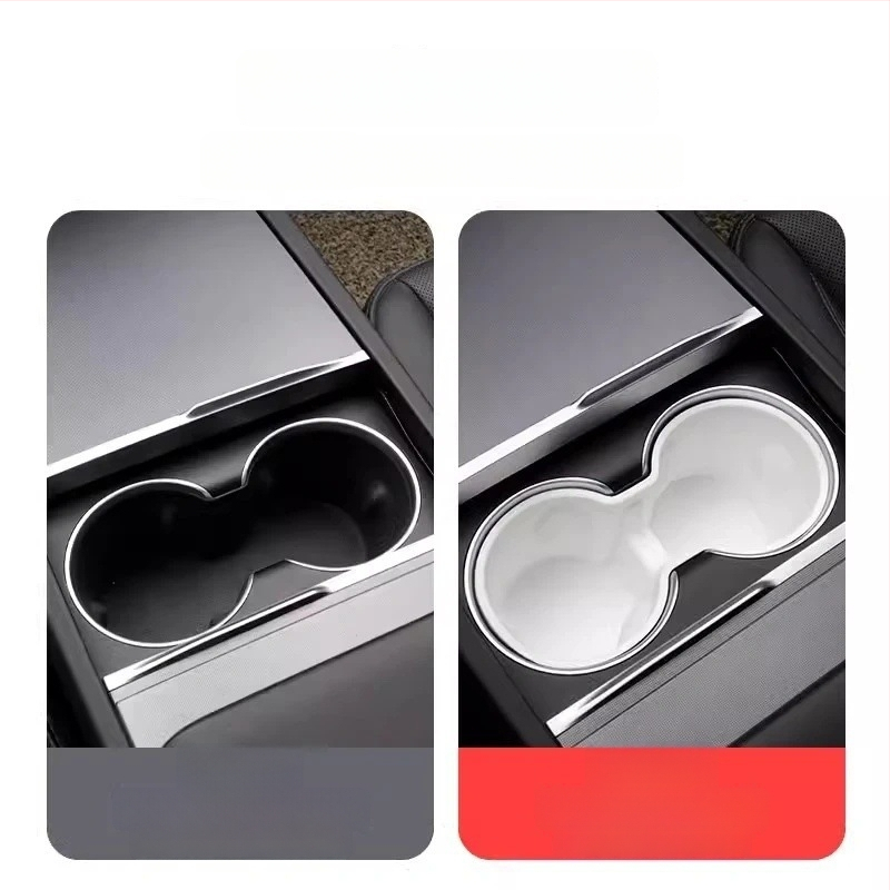 Tassihoidik ja hoiukast Tesla Model Y ja Model 3 jaoks – keskkonsooli piiraja