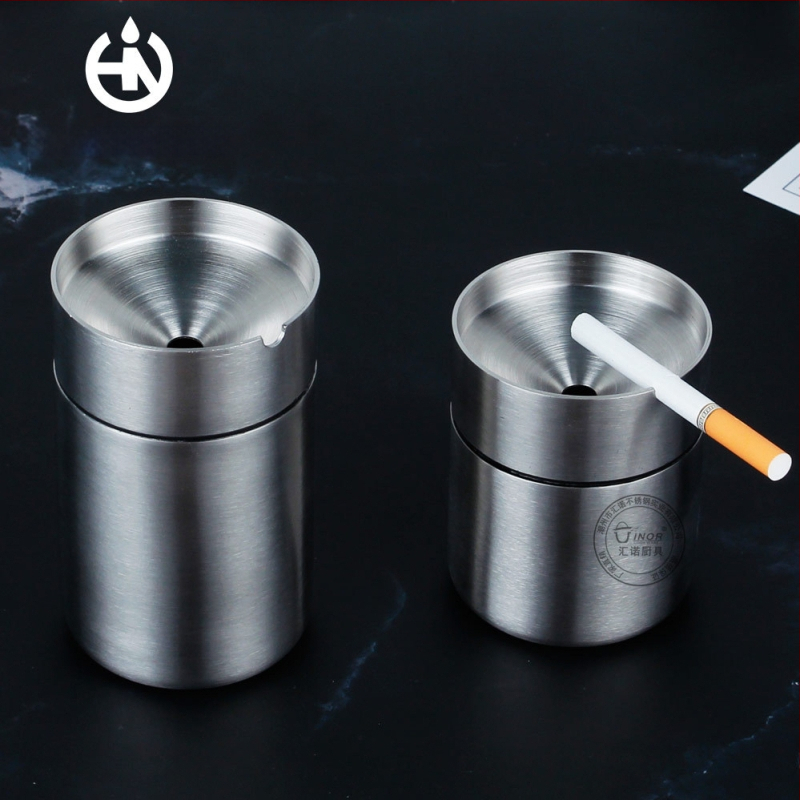 Huinuo Nerūdijančio plieno automobilinė peleninė – logotipo spausdinimas, pritaikymas, privatūs prekių ženklai, dekoratyvus, saugojimas