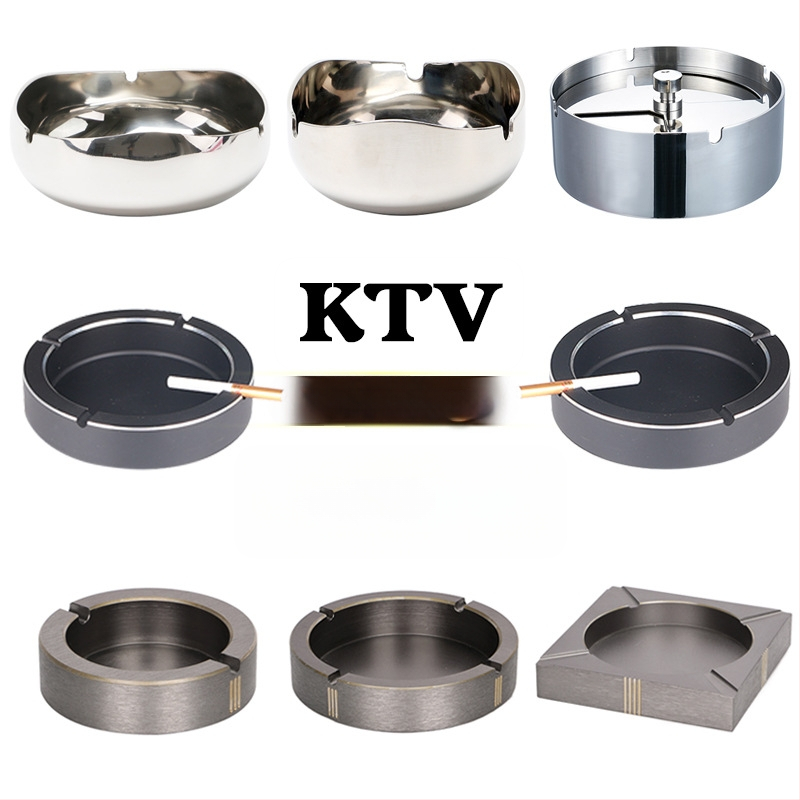 Nerūdijančio plieno pelenų indas barui, KTV, užeigai, internetinei kavinei, svetainei ir biurui – daugkartinio naudojimo, logotipo spausdinimo galimybė, šiuolaikinis minimalistinis stilius, korėjietiškas stilius