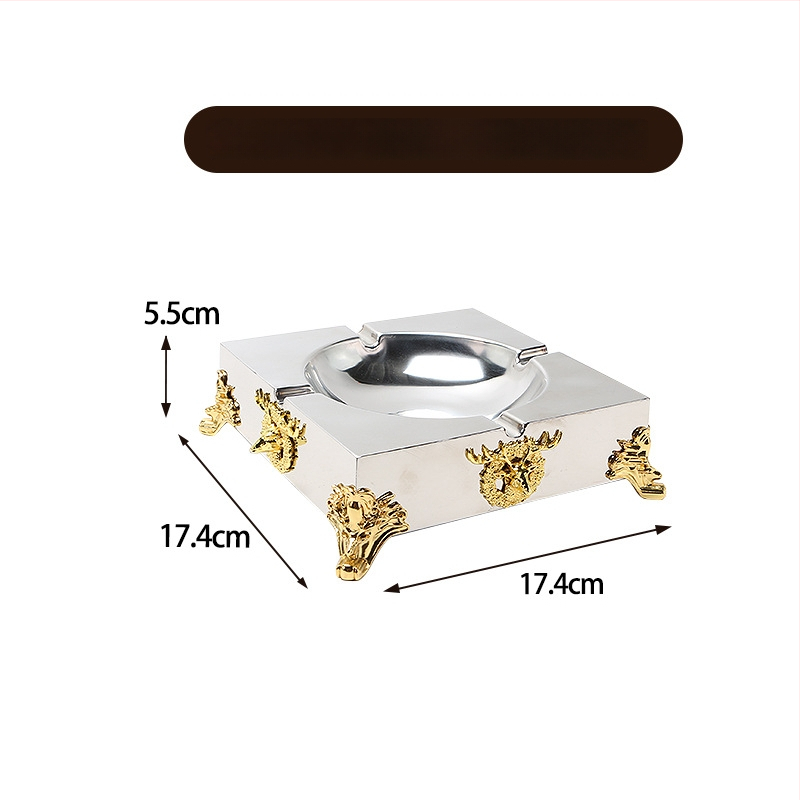 Nerūdijančio plieno pelenų indas barui, KTV, užeigai, internetinei kavinei, svetainei ir biurui – daugkartinio naudojimo, logotipo spausdinimo galimybė, šiuolaikinis minimalistinis stilius, korėjietiškas stilius