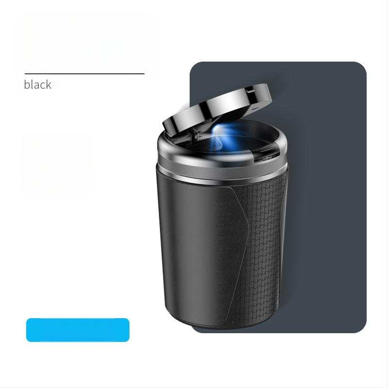 YONG XUN Apšviesta automobilio peleninė — metalinis korpusas, vieno mygtuko atidarymas, tinkama tiek automobiliui ir namams, svoris 203 g