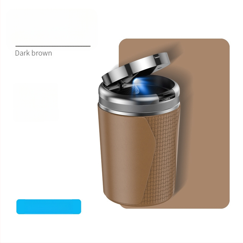 YONG XUN Apšviesta automobilio peleninė — metalinis korpusas, vieno mygtuko atidarymas, tinkama tiek automobiliui ir namams, svoris 203 g