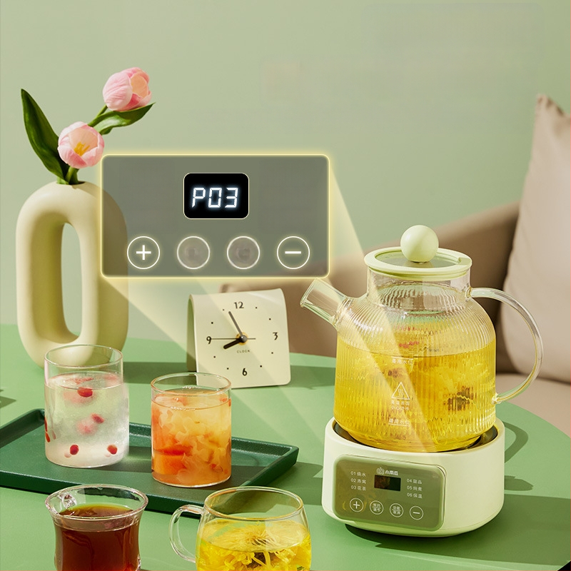 Stiklinis arbatinukas sveikatai su mikrokompiuterio valdymu, 1-1.5 L, 220 V, 500 W